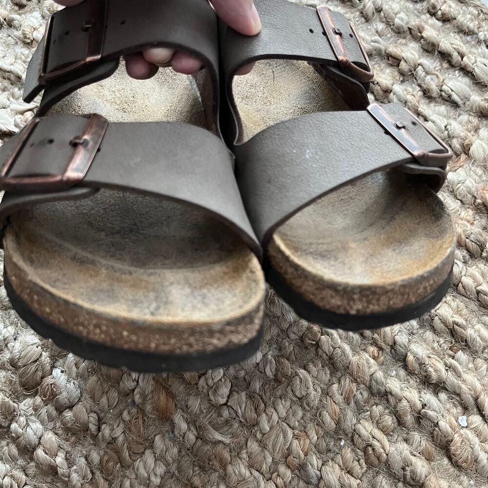 Birkenstock Arizona Mocha Brown Birko-Flor Sandals EU 37 Narrow Women's 6-6.5 - Picture 11 of 16